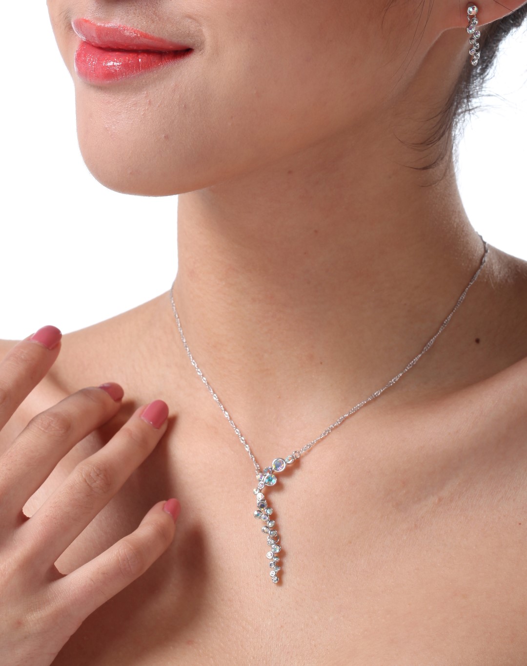 Swarovski Taşlı Mini Su Yolu Kolye - N0125 Görseli